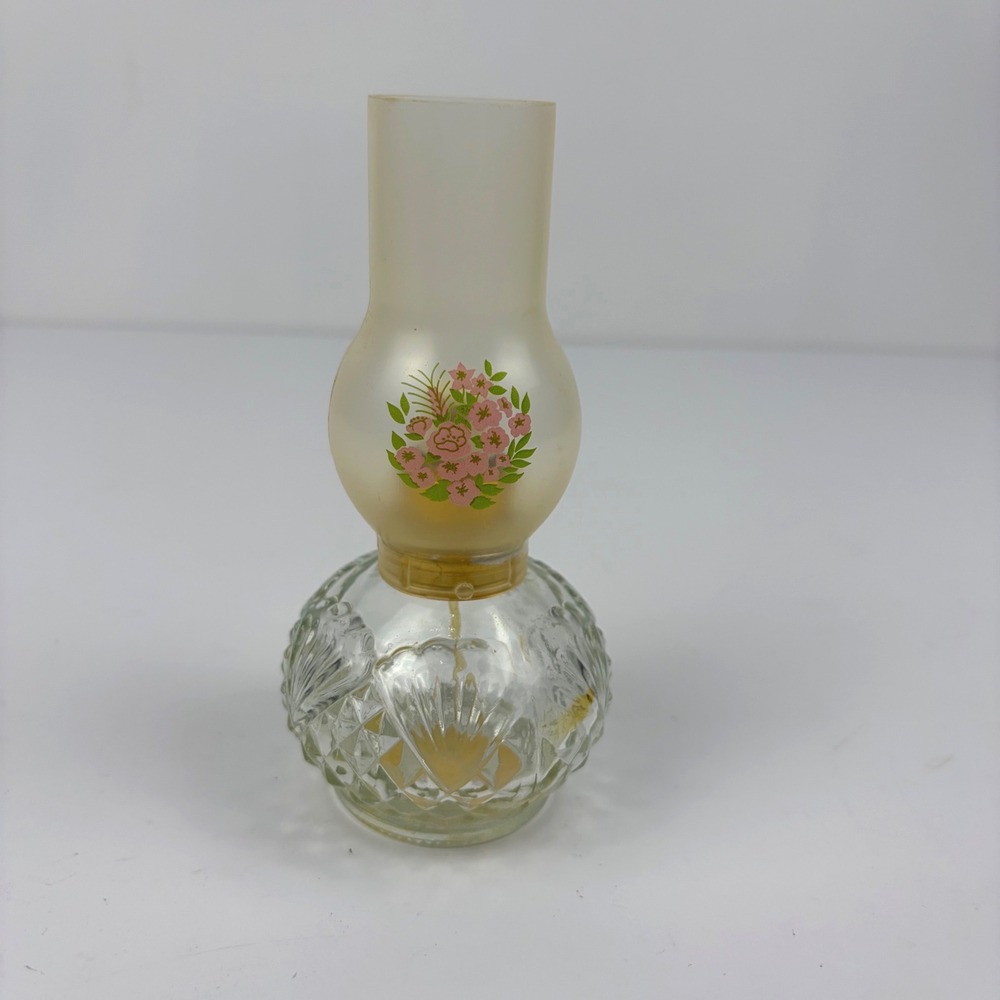 Vintage Avon Moonwind Cologne Mist Hurricane Lamp Glass Bottle 2oz Empty